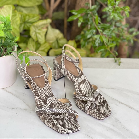 Alexandre Birman Nelly Square 50 Peyton multi Natural Exotic Sandals size 36/6 - Picture 10 of 13